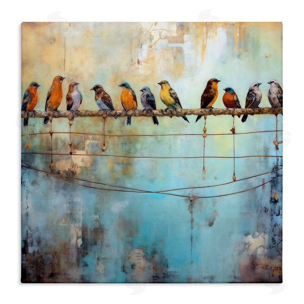 stupell industries Ray Powers | Abstract Perched Birds Wall Art