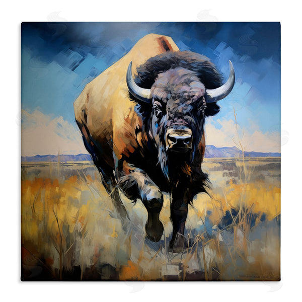 stupell industries Ray Powers | Bison in Country Field