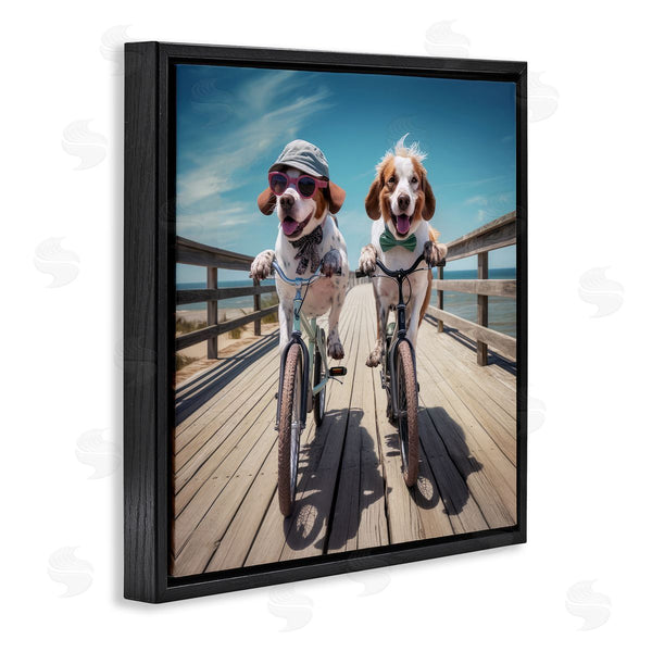 Stupell Industries Ray Powers | Coastal Bicycle Dogs Wall Art