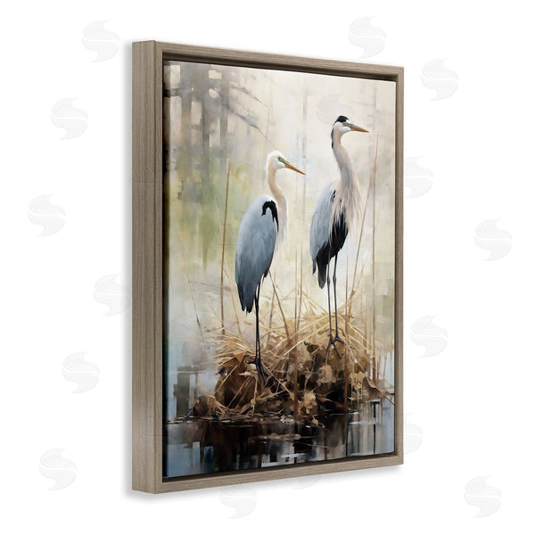 Stupell Industries Ray Powers | Cranes In Pond Nature