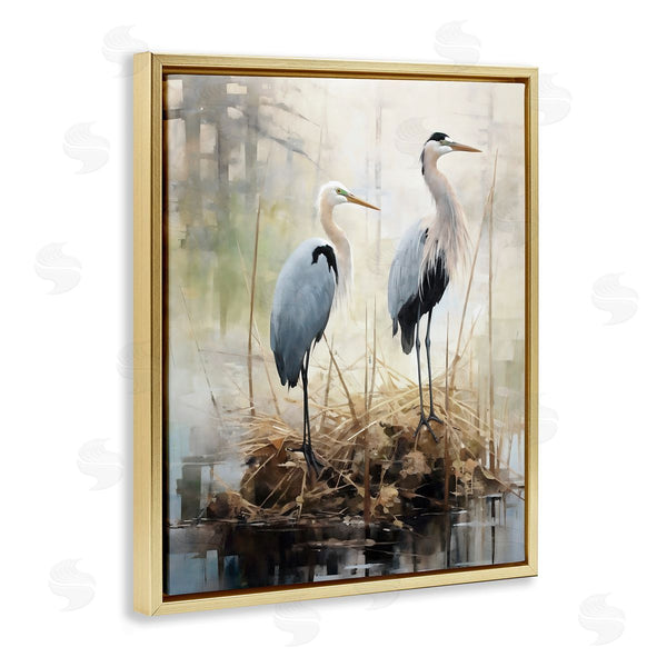 Stupell Industries Ray Powers | Cranes In Pond Nature