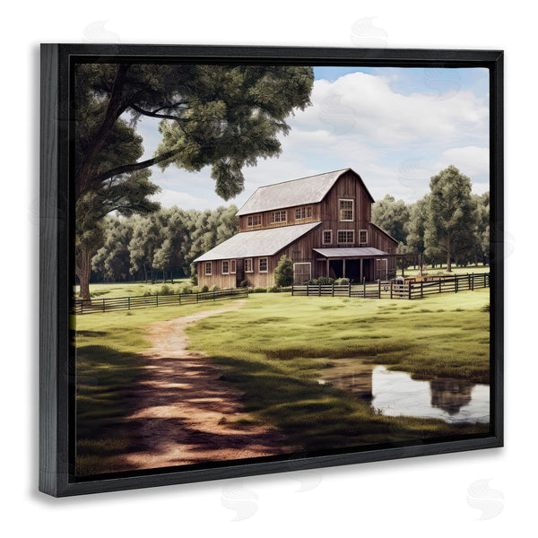 Stupell Industries Ray Powers | Farmhouse Barn & Stream