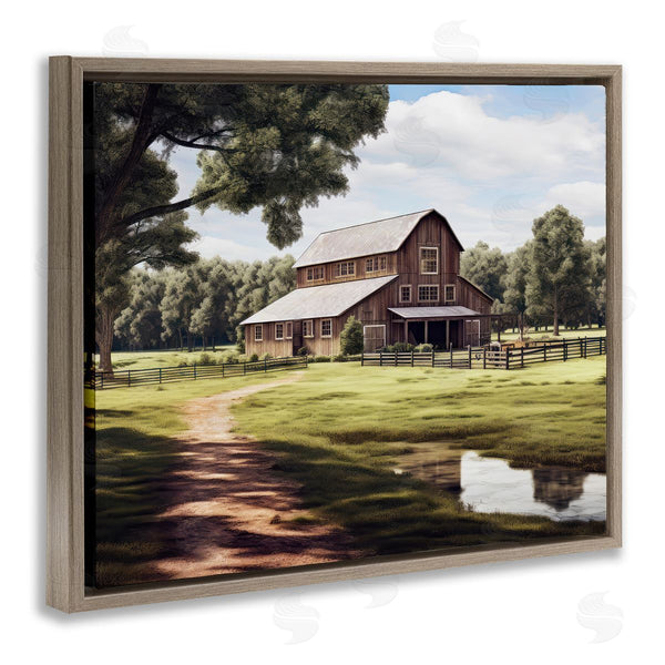 Stupell Industries Ray Powers | Farmhouse Barn & Stream