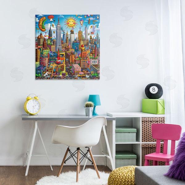 Stupell Industries Ray Powers | Fun Zany Cityscape Wall Art
