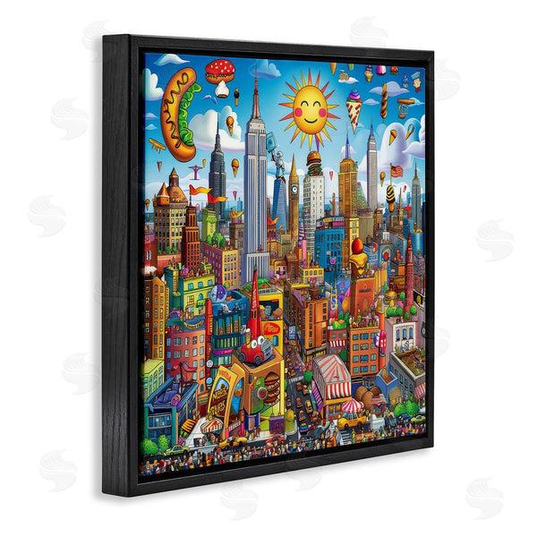 Stupell Industries Ray Powers | Fun Zany Cityscape Wall Art