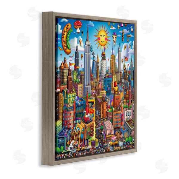 Stupell Industries Ray Powers | Fun Zany Cityscape Wall Art