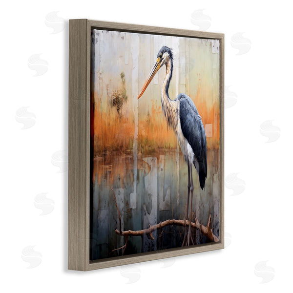 Stupell Industries Ray Powers | Heron Bird Abstraction