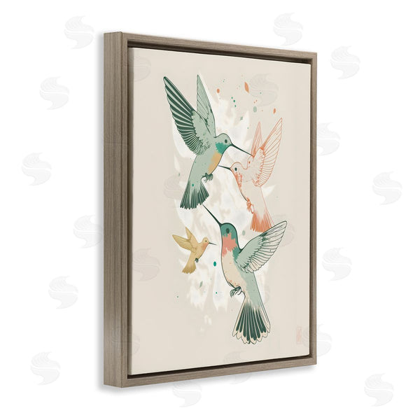 Stupell Industries Ray Powers | Hummingbirds On Beige