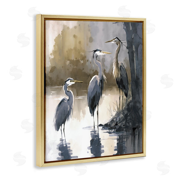 Stupell Industries Ray Powers | Lake View Herons Wall Art