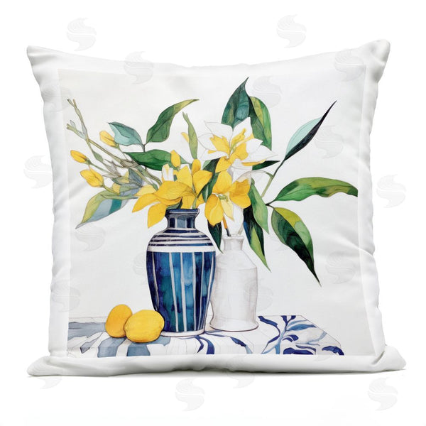 Stupell Industries Ray Powers | Lemons And Blooms Table Throw Pillow
