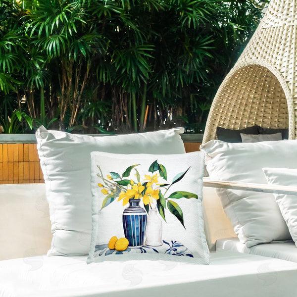 Stupell Industries Ray Powers | Lemons And Blooms Table Throw Pillow