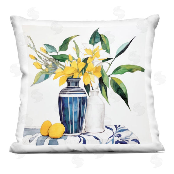 stupell industries Ray Powers | Lemons And Blooms Table Throw Pillow