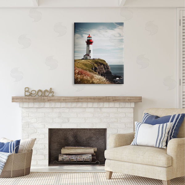 Stupell Industries Ray Powers | Lighthouse On High Cliff Wall Art