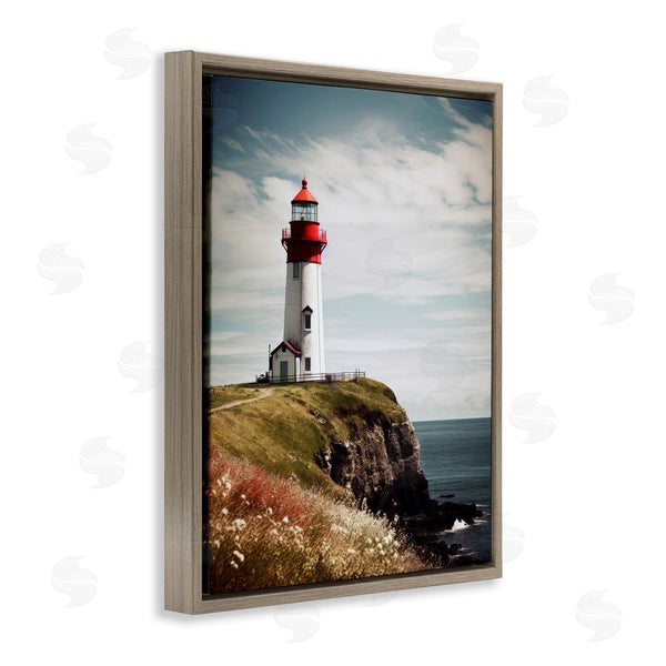 Stupell Industries Ray Powers | Lighthouse On High Cliff Wall Art