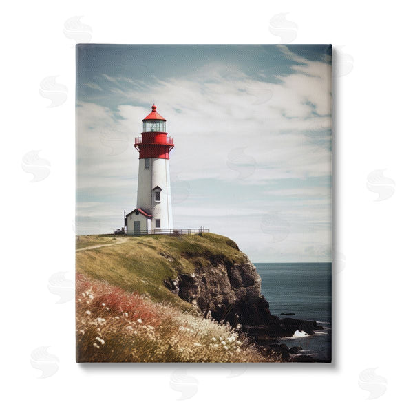 stupell industries Ray Powers | Lighthouse on High Cliff Wall Art