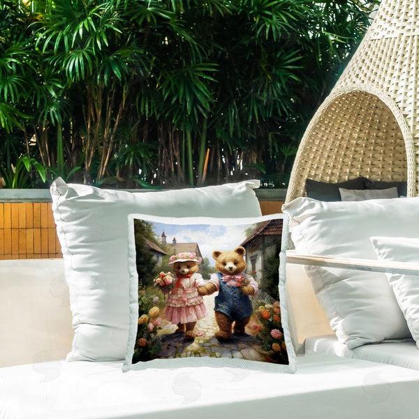 Stupell Industries Ray Powers | Loving Bears Strolling Printed Throw Pillow
