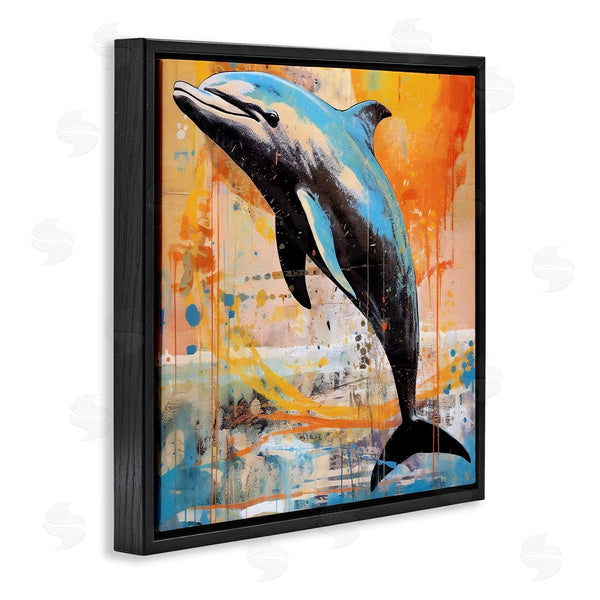 Stupell Industries Ray Powers | Modern Dolphin Collage
