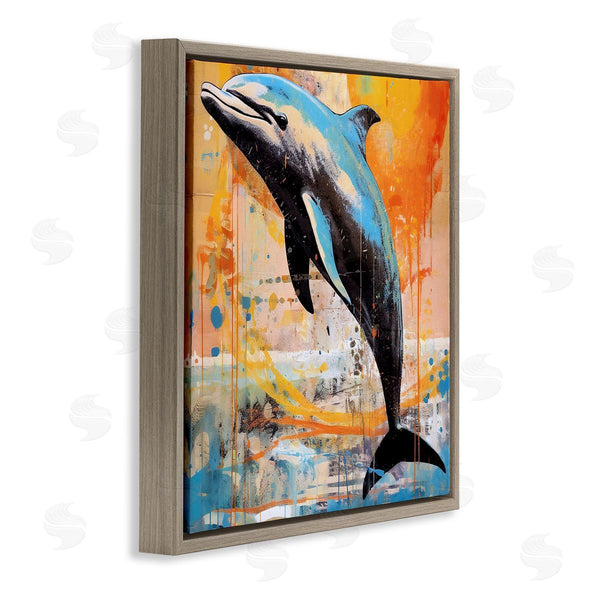 Stupell Industries Ray Powers | Modern Dolphin Collage