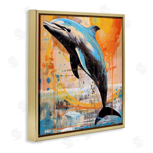 Stupell Industries Ray Powers | Modern Dolphin Collage