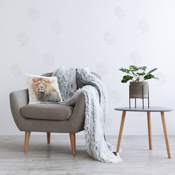 Stupell Industries Ray Powers | Modern Lion Portrait Printed Throw Pillow