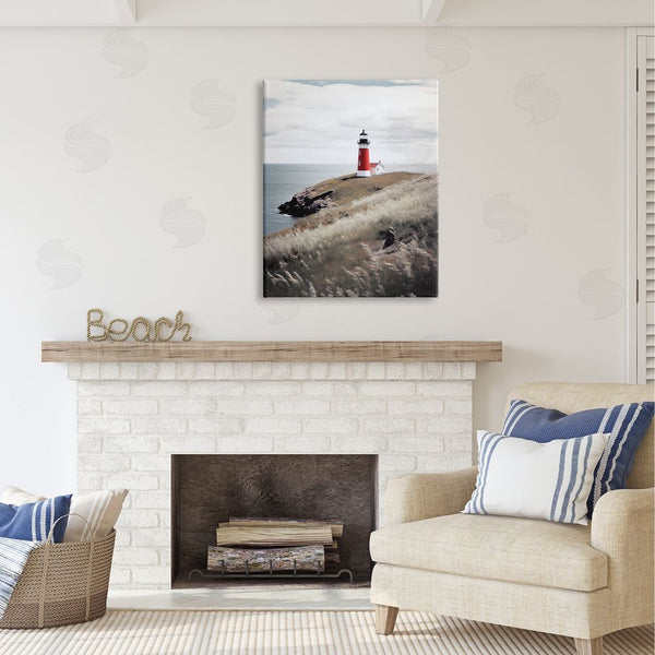 Stupell Industries Ray Powers | Red Lighthouse Landscape Wall Art