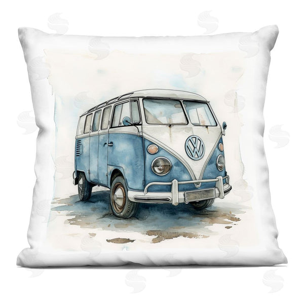 stupell industries Ray Powers | Sky Blue Surf Van Throw Pillow