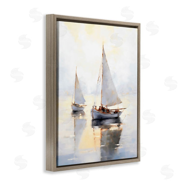 Stupell Industries Ray Powers | Soft Sailboats Landscape Wall Art