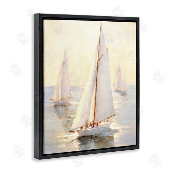 Stupell Industries Ray Powers | Sunlit Sailboats Painting Wall Art