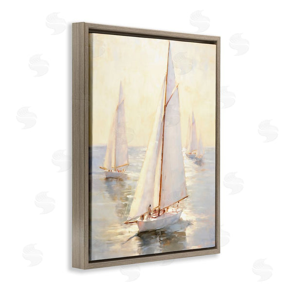 Stupell Industries Ray Powers | Sunlit Sailboats Painting Wall Art