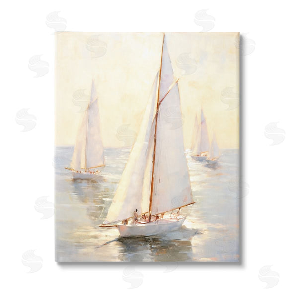 stupell industries Ray Powers | Sunlit Sailboats Painting Wall Art