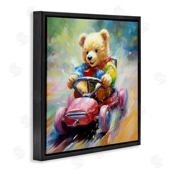 Stupell Industries Ray Powers | Teddy Bear On Go Kart Wall Art