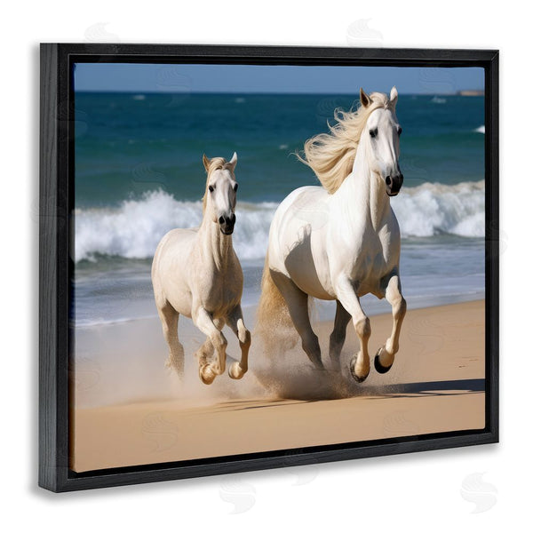 Stupell Industries Ray Powers | Trotting Horses On Beach Wall Art