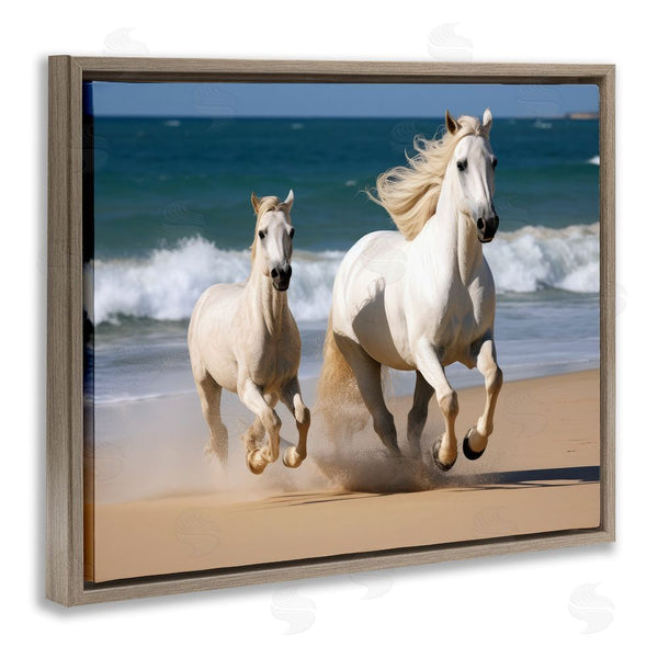 Stupell Industries Ray Powers | Trotting Horses On Beach Wall Art