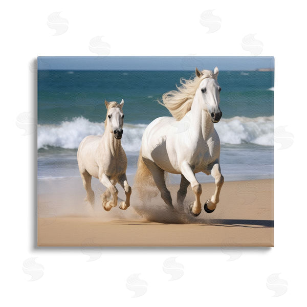 stupell industries Ray Powers | Trotting Horses on Beach Wall Art