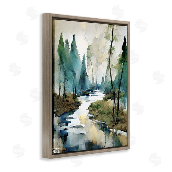 Stupell Industries Ray Powers | Watercolor Creek Landscape