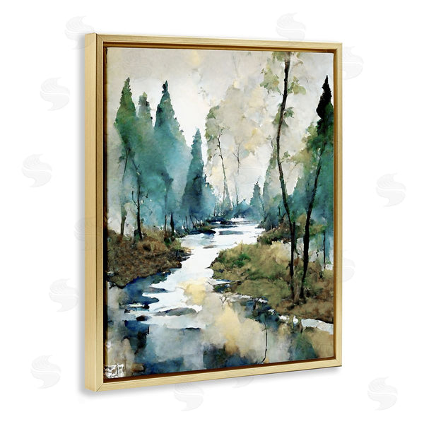 Stupell Industries Ray Powers | Watercolor Creek Landscape
