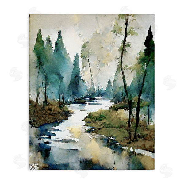stupell industries Ray Powers | Watercolor Creek Landscape