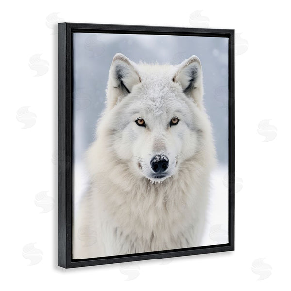 Stupell Industries Ray Powers | White Wolf In Snow Wall Art