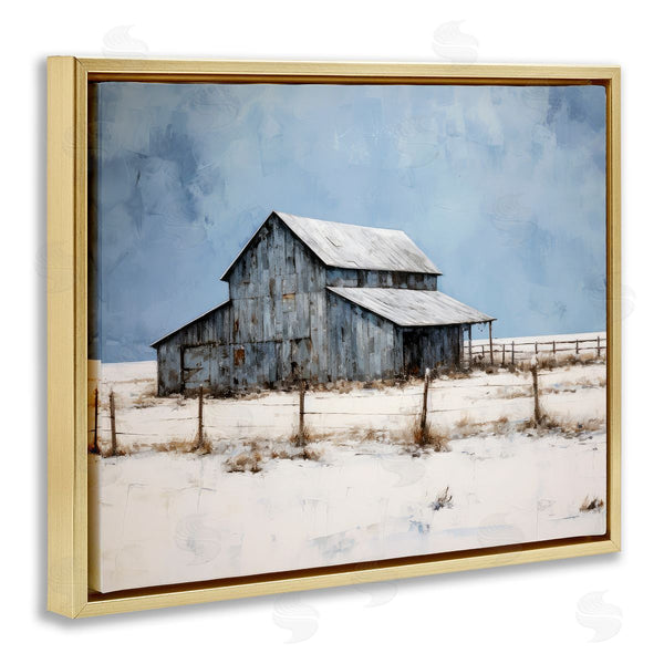 Stupell Industries Ray Powers | Winter Barn Landscape