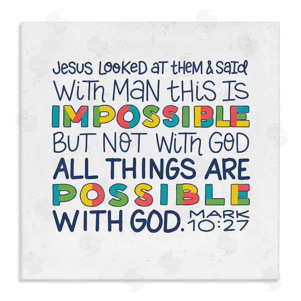 stupell industries Raye Allison Creations | All Things Possible with God Mark 10:27 Proverbs Wall Art