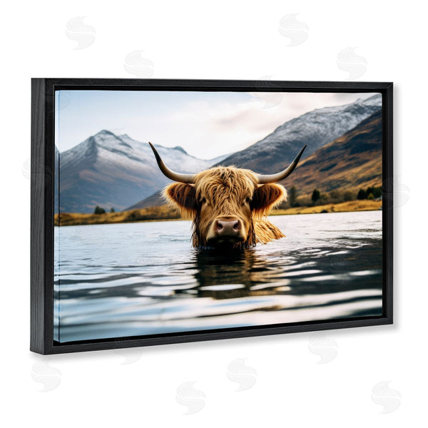 Stupell Industries Raymond Powers | Cattle Peeking From Water Wall Art