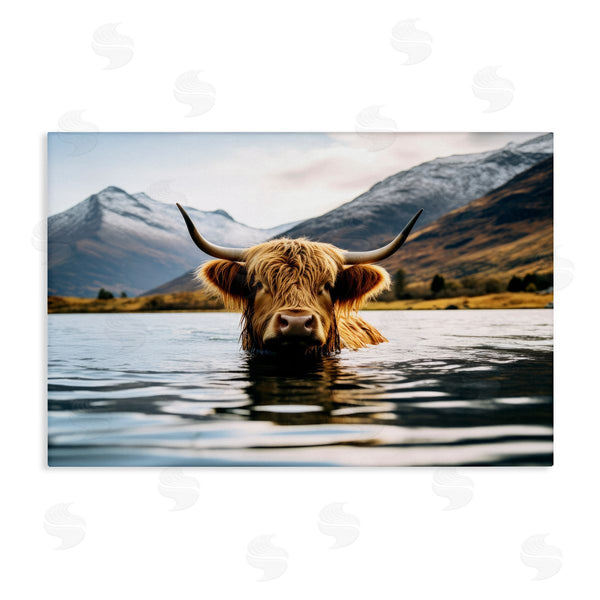 stupell industries Raymond Powers | Cattle Peeking from Water Wall Art