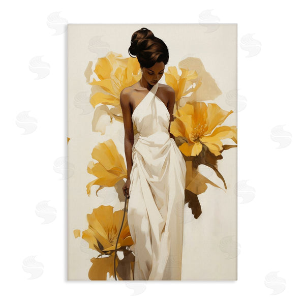 stupell industries Raymond Powers | Elegant Woman with Flowers Wall Art