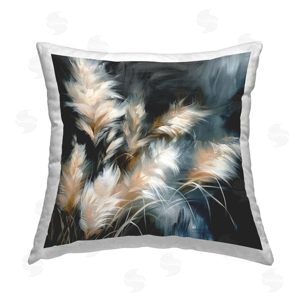 stupell industries Raymond Powers | Feathery Windblown Wheat Printed Throw Pillow