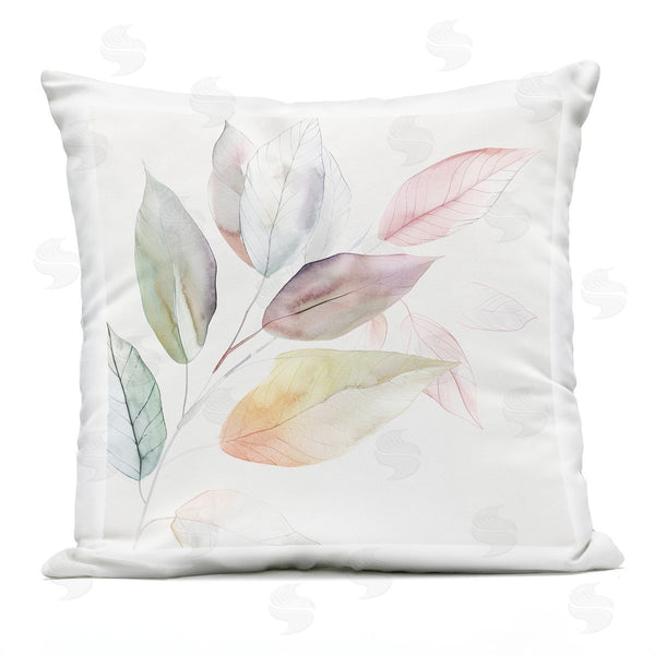 Stupell Industries Raymond Powers | Light Pastel Leaves Printed Throw Pillow