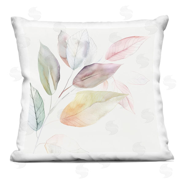 stupell industries Raymond Powers | Light Pastel Leaves Printed Throw Pillow