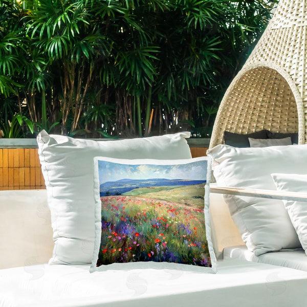 Stupell Industries Raymond Powers | Rolling Meadow Flowers Printed Throw Pillow