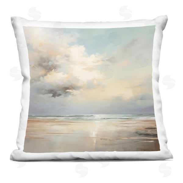 stupell industries Raymond Powers | Tranquil Blue Shores Printed Throw Pillow