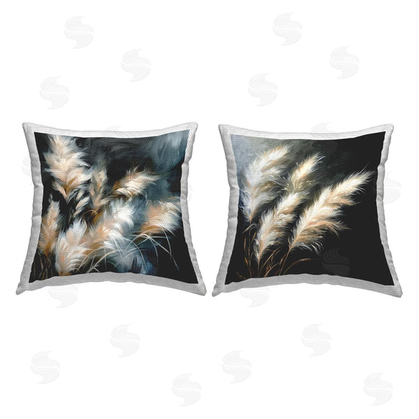 Stupell Industries Raymond Powers | Windblown Wheat Bunches Printed Throw Pillow Set