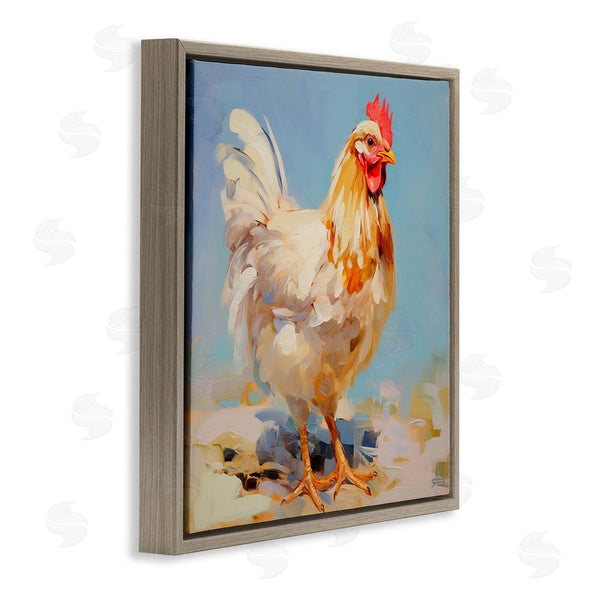 Stupell Industries RB | Abstract Hen Portrait Wall Art